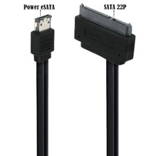 Cavo 40cm adattatore porta Power eSATA a SATA 22 Pin per HDD Hard Disk esterno