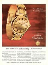 OMEGA OROLOGIO Constellation calendar chronometer 1958 Rara Originale Pubblicità
