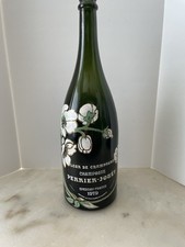 Bottiglia vintage 1979 1,5 lt Perrier-Jouet champagne fiori dipinti a mano vuota