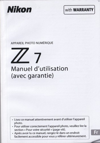 Nikon manuale uso z7 - nikon,