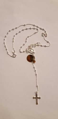 Collana rosario argento - collana,