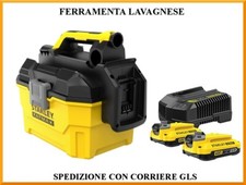 Aspirapolvere stanley fat max SFMCV002B con kit 2 batterie 2.0 Ah caricabatterie