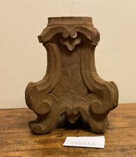 Antico frammento base di candeliere candelabro in legno intagliato U3511
