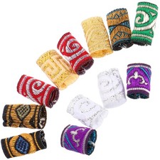  12 Pcs Dreadlock Beads Perles Cheveux Tresses Bijou Enveloppement De