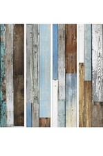 Carta da Parati Decorazione Muro Disegno Listelli Tavole In Legno Colorate 30 m