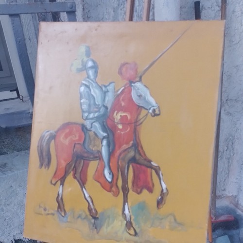 Dipinto olio tela firmato - su,