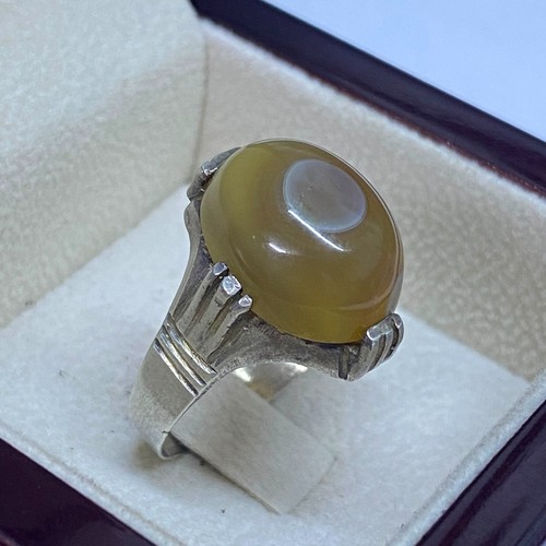 Anello vintage argento - argento, agata