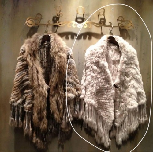 Poncho donna pelliccia - , di
