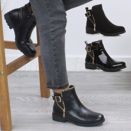 Womens ladies chunky - low, heel