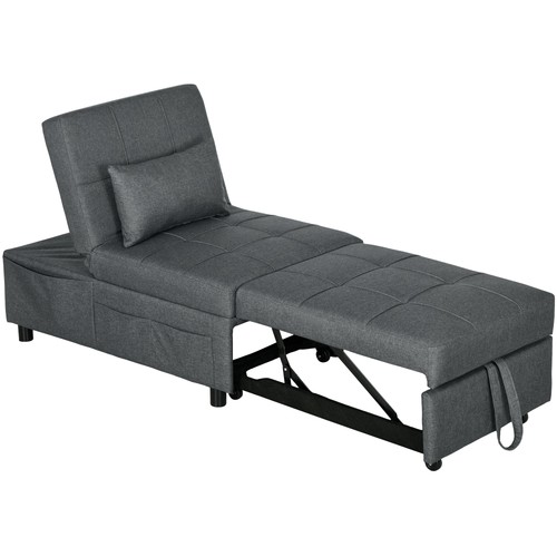 Homcom poltrona letto - homcom, singolo