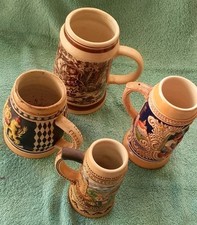 LOTTO DI N4 BOCCALI BIRRA IN CERAMICA-ORIGINALI WEST GERMANI