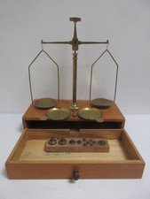 Bilancia di precisione, bilancia a barre, bilancia da farmacista, antica, ottone