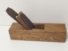 Vintage anni 70 antica pialla da falegname in legno e ferro