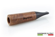 BOCCHINO SIGARO MARINI FUMA TOSCANO RADICA CHIARA E METACRILATO NERO FILTRO 9mm