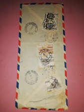 GM1113 Annullo Ambulante Genova Spezia 55 1953 raccomandata Aerea Dal Perù 