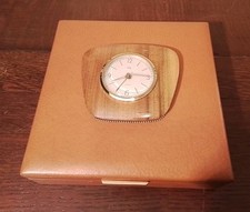 Portasigari In Pelle Di Cinghiale Con Orologio Melux A Carica Made In  Germany