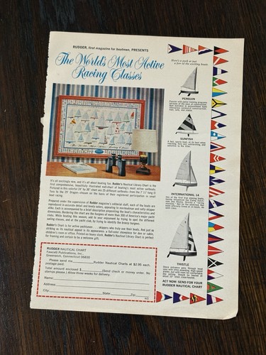 1967 timone carta nautica - timone,