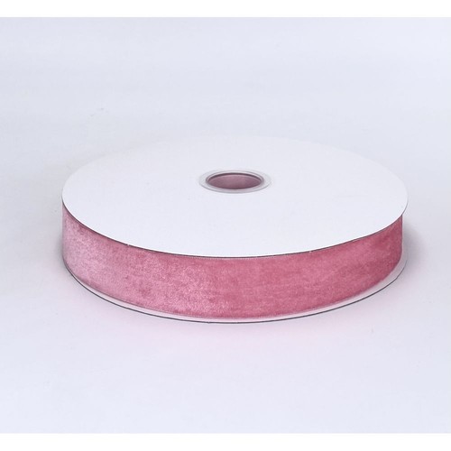 Nastro velluto rosa antico - in,