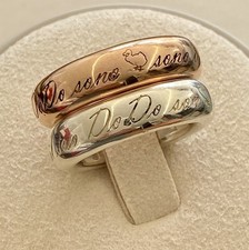Dodo Pomellato Coppia Fedi Anelli Fasce Iconica Oro Rosa Argento 53 Unisex Rare 