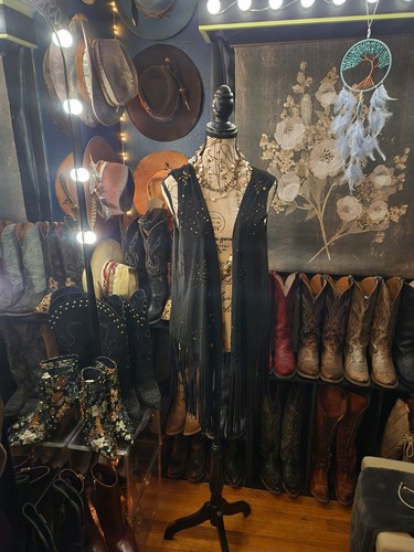 Gilet con frange - e, taglio