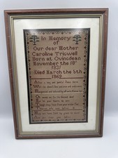 Antique embroidery sampler