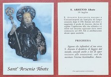 Santino Holy Card: Sant'Arsenio Abate