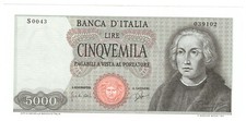 BANCONOTA ITALIANA 5000 LIRE