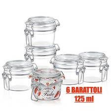 6 Vasi In Vetro Barattoli Fido