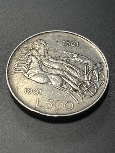 Moneta celebrativa 500 - 500, lire
