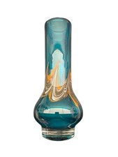 Vaso in vetro artistico blu