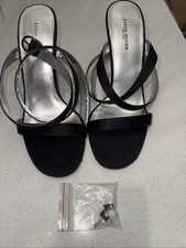 Vintage Karen Millen tacchi neri con cinturino - taglia 39 (UK 6) - anni 2000 - indossati una volta