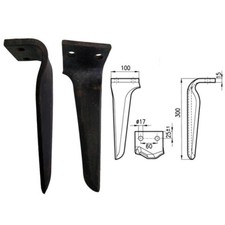 Dente per erpice rotante