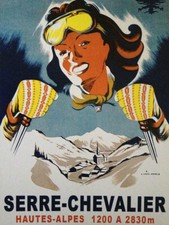 Poster sci da viaggio vintage