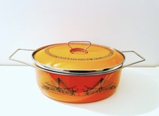 ? casseruola pentola Siltal design Carla Agnelli anni 70 raro colore arancio