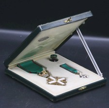 Set Croce Al Merito Dalla Repubblica In Argento 800 Punzonato Cofanetto Completo