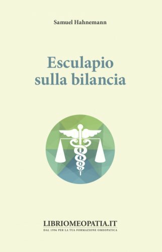 Libro esculapio sulla bilancia - esculapio,