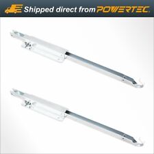 POWERTEC 71426 Supporti da Tavolo in Metallo con Foglia a Goccia, Set di 2 (Argento)