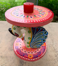 IN Legno Pavone Bench Mano Decorativa Dipinto Sgabello Tavolo Arredo Casa