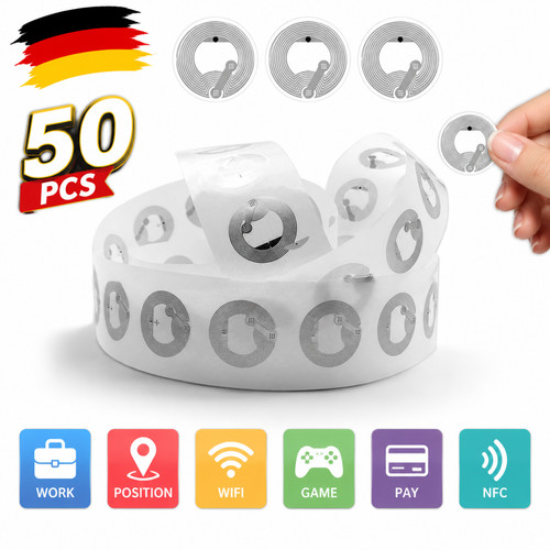 Pezzi adesivi tag nfc - 50,
