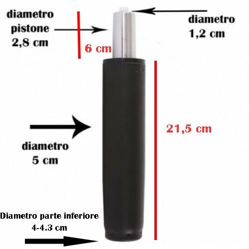 Pistone gas 2 8cm - a,