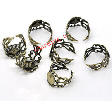 2pz base per anelli regolabile18.3mm anello fit 8mm colore bronzo nickel free