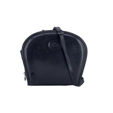 Autentica borsa a tracolla Gucci vintage in pelle nera con zip e tracolla