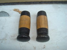 Manopole manubrio bicicletta legno/celluloide, 22, 5 mm diametro, epoca