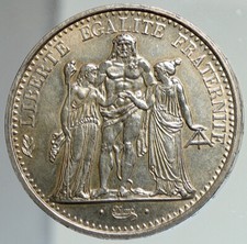 1968 FRANCIA grande motto Ercole VINTAGE argento 10 franchi moneta francese i112035