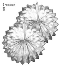 2 Lampioni color ARGENTO  con portacandele