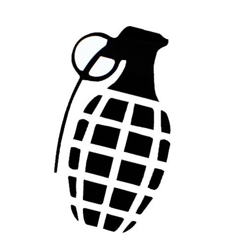 Adesivo bomba mano - bomba, a