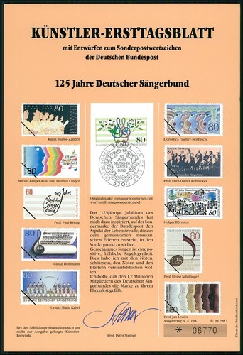 Germany art sheet 1987 - art-sheet, 1987/10