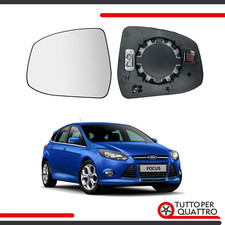 Vetro Specchietto Sinistro per Ford Focus II, III, 2, 3, Mondeo, Riscaldabile,Sx