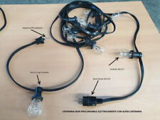 CATENARIA LUMINOSA 20MT COMPLETA DI 20 LAMPADE ALOGENE 28W DIMMERABILI - IP43