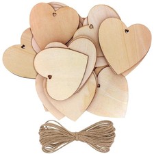 Kurtzy Set 50 Cuori Legno con